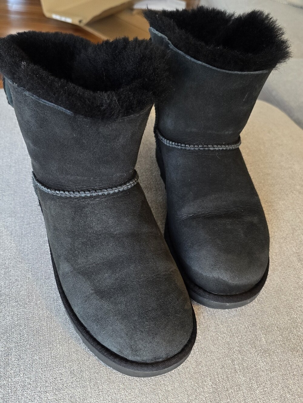 Black Shearling Lined Winter Boot - Women - Picture 2 of 14